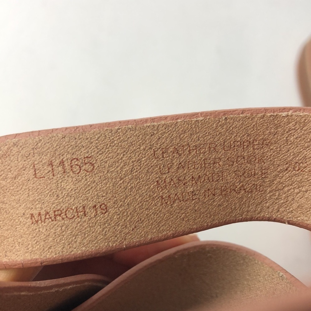 Madewell Cognac Brown Leather Crisscross Slide Sandals - Picture 9 of 11
